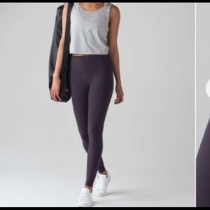 lulu wunder under pant high rise black grape sz2